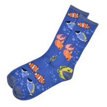 2019 fabricante de alta calidad al por mayor con dibujos de pescado calcetines de invierno de la tripulación de los hombres personalizados calcetines